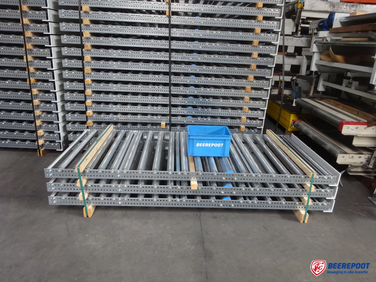 Rollenbaan, pallets